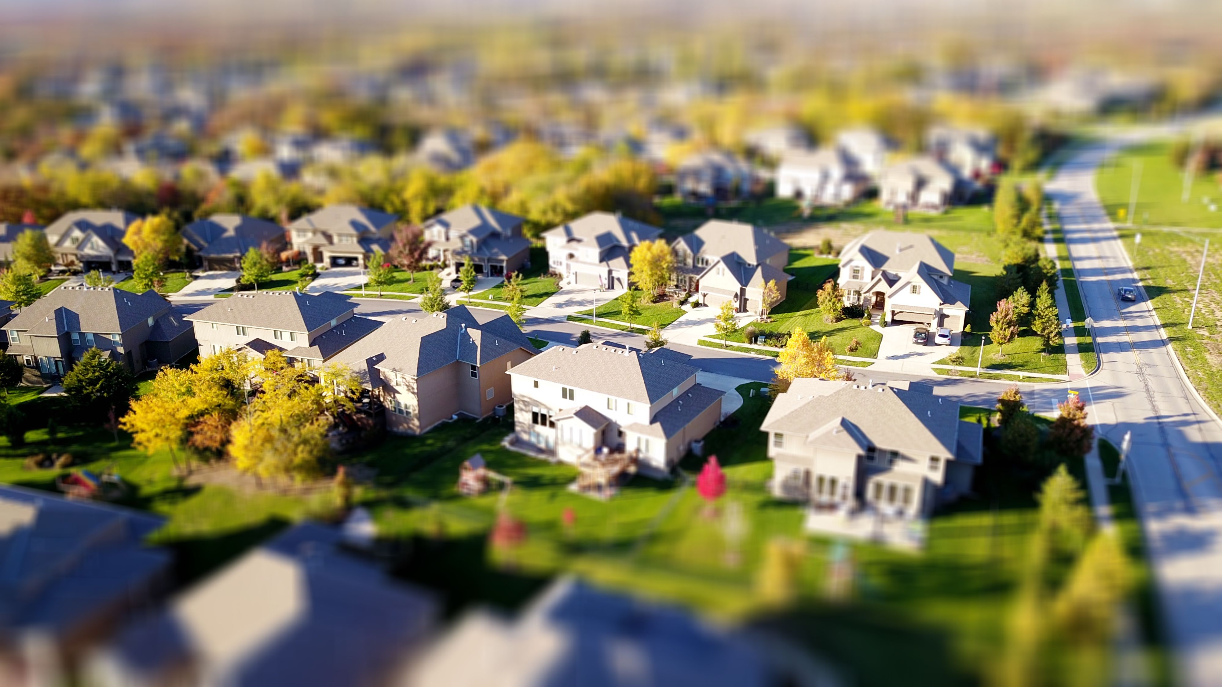 Real Estate City Drone Render